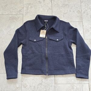 Patagonia Women's Better Sweater Zippered Chore Jacket Pitch Blue Medium